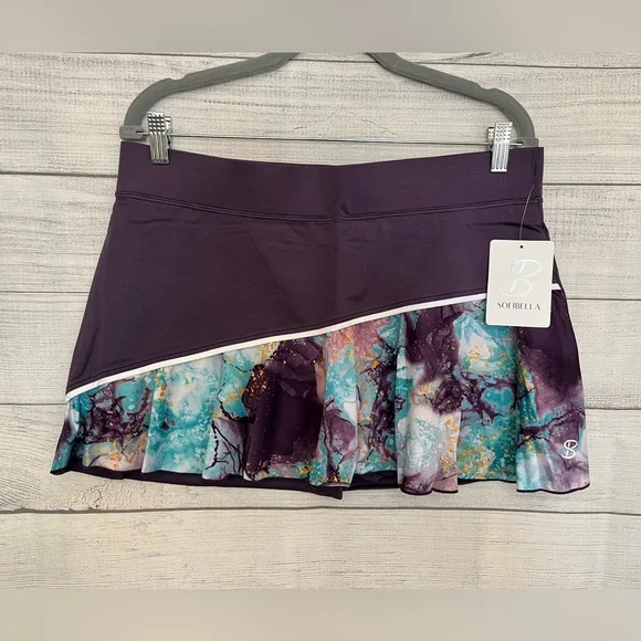 SOFIBELLA | NWT UPF 50 Asymmetrical Print Accent Skort - Picture 3 of 8